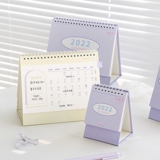 Lịch để bàn 2022 màu pastel có layout ghi chú