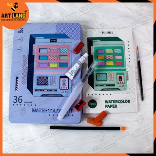 Bộ Màu Nước Himi 36 Màu Solid Water Color Set Sắc Màu Sống Động