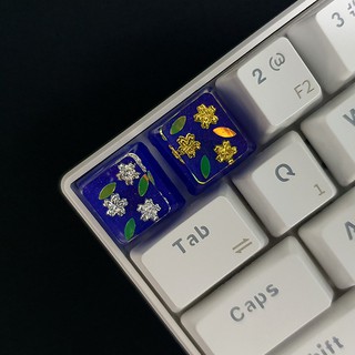 Keycap Lẻ hình hoa anh đào sakura cực đẹp OEM profile ( keycap resin độc lạ )( Keycap Artisan )