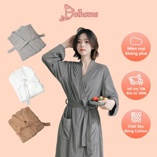 Áo choàng tắm Dolhome 900gram bông cotton mềm mại, khăn choàng tắm unisex nam nữ sang trọng hiện đại - 23958