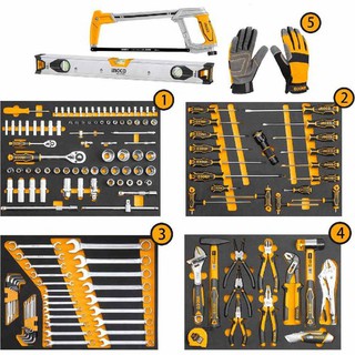 Bộ đồ nghề đa năng đựng trong tủ kéo 162 chi tiết INGCO HTCS271621