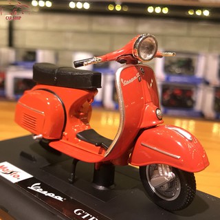 Mô hình xe mô tô Vespa GTR (1968) tỉ lệ 1/18 màu đỏ