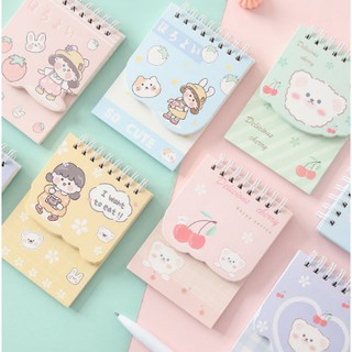 Sổ tay lò xo đứng giấy màu 2 tầng hoạt hình xinh xắn DTOnline (tùy chọn)