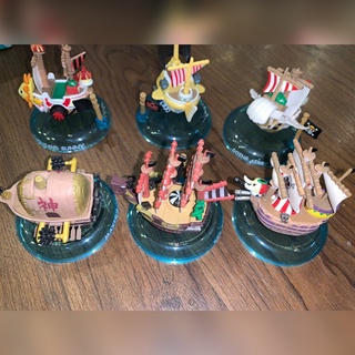 Mô hình thuyền One Piece combo 6 tàu dễ thương 7cm
