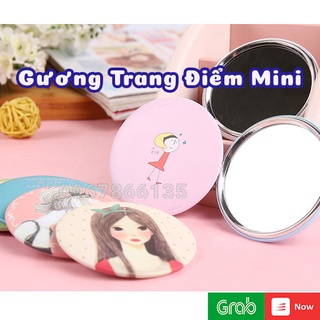 Gương Trang Điểm Mini Bỏ Túi Phong Cách Hàn Quốc