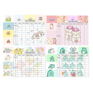 thới khóa biểu dễ thương cute đáng yêu nhiều mẫu