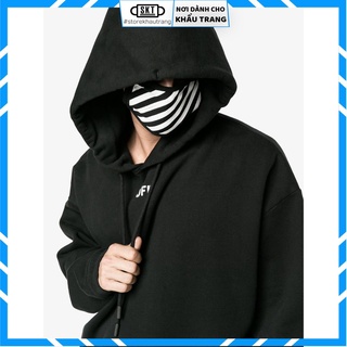 Khẩu Trang OfWhite | Khẩu Trang Hình Sọc Chéo Thời Trang Đường Phố Unisex