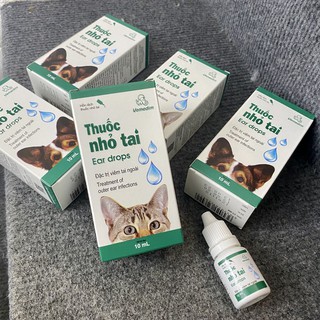 Nhỏ tai phòng trị viêm tai ngoài cho chó mèo Ear Drops Vemedim lọ 10ml