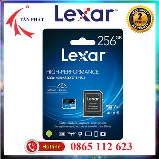 Thẻ nhớ Lexar 256G / 512G / 128G 633x MicroSDHC UHS-I Class 10 A1 U3 100MB/s + Adapter