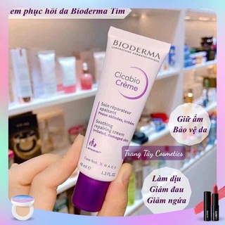 Kem dưỡng phục hồi da Bioderma tím Cicabio Creme 40ml