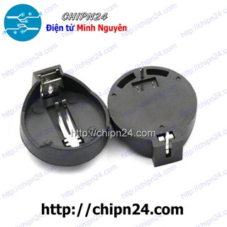 [2 CÁI] Đế Pin CR2032 DIP Nhựa Đen, Đế pin CMOS