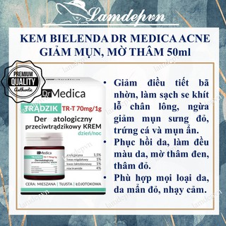 Thanh lý Kem dưỡng Bielenda Dr. Medica Anti-acne Dermatological giảm mụn, mờ thâm MÓP VỎ - DATE MỚI