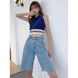 Quần jean ngố / lửng BIG SIZE lưng cao, phom RỘNG đẹp thời trang hot trend 3204