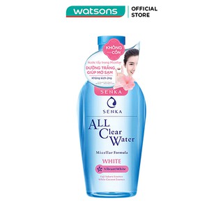 Nước Tẩy Trang Senka Micellar Dưỡng Trắng All Clear Water Micellar Formual White 230ml