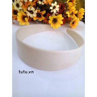 XƯƠNG BỜM NHỰA 38MM MÀU KEM KHÔNG RĂNG XB-012 PHỤ KIỆN TÓC DIY HANDMADE