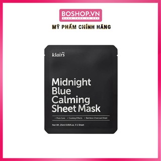 Mặt Nạ Da Dầu Klairs Midnight Blue Calming Sheet Mask 25ml