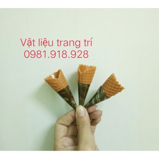 Vỏ Kem ốc quế charm slime phụ kiện trang trí