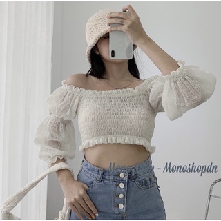 ÁO TRỄ VAI BO CHUNG HAI MÀU CỰC KỲ XINH XẮN - ELLA TOP