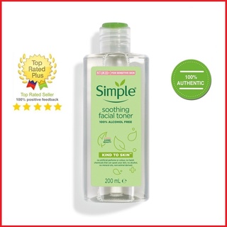 Nước hoa hồng Simple, Toner Simple Kind To Skin Soothing Facial [Loại 200ml]
