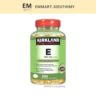 Vitamin E Kirkland Mỹ 400IU 500 viên làm mịn da, giảm nếp nhăn, chống oxi hóa