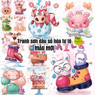 Tranh sơn dầu số hóa tự tô màu Madoca mẫu mới