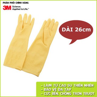 Găng tay cao su 3M 26cm rửa chén bát siêu dai siêu bền