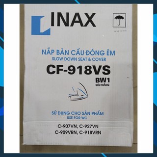 NẮP BỒN CẦU INAX CF-918VS, NẮP ĐÓNG ÊM, MÀU TRẮNG - Sử Dụng cho Bàn Cầu INAX 907,927,909,918 -Hàng chính hãng