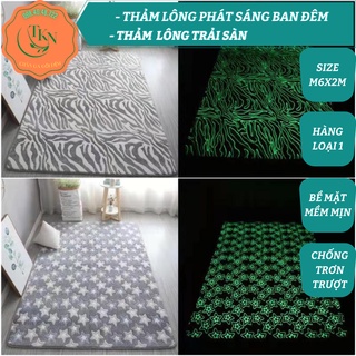 Thảm lông thỏ phát sáng siêu mềm mượt , Thảm lông trải sàn m6x2m chống trượt loại 1 giá rẻ