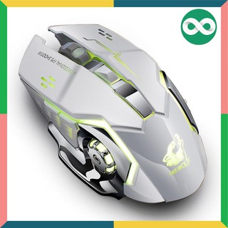 Chuột Gaming X8 LED 7 Màu - Không dây - Không gây tiếng động - Tự Sạc Pin - Nhạy - Vừa Tay