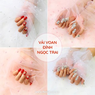 Vải voan đính ngọc