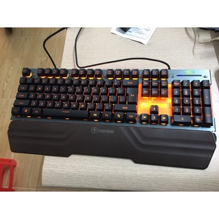 Bàn Phím gaming Giả Cơ Lightning có kê tay cũ dùng tốt - Bàn phím có dây cổng usb siêu nhậy