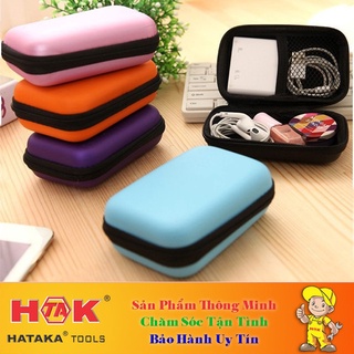Bob Đựng Phụ Kiện Cá Nhân CHỮ NHẬT - Hộp Đựng Đồ, Bao Đựng Tai Nghe, Cáp Sạc Có Khóa Kéo