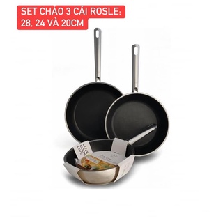 SET 3 CHẢO CHỐNG DÍNH Rosle - Hàng Đức (đủ Bill)