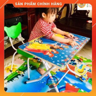 Bộ bàn ghế gấp gọn học sinh cực đáng yêu cho bé