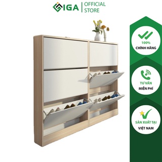 Tủ Giày Gỗ Cánh Lật IGA Tiết Kiệm Không Gian Sức Chứa 24 Đôi Giày - GP20