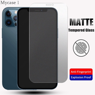 Kính cường lực nhám chống bám vân tay cho iPhone 12 11 Pro Max Mini X XS Max XR 7 8 6 6S Plus SE 2020
