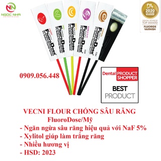 Gel bôi vecni flour chống sâu răng FluoroDose giúp ngăn ngừa sâu răng và làm trắng răng/ Mỹ, tuýp 0.3ml [HSD: 02/2023]