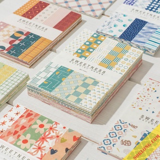 Bộ 50 tờ giấy hoa nghệ thuật trang trí sổ bullet journal STI22 hoa văn độc đáo