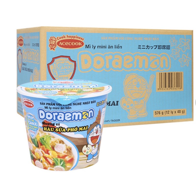 Thùng mì mini Doraemon 48g x 12ly
