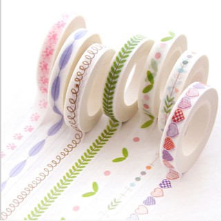 Băng Keo Giấy Trang Trí Washi Tape ( Trang Trí Sổ Chia Dòng)