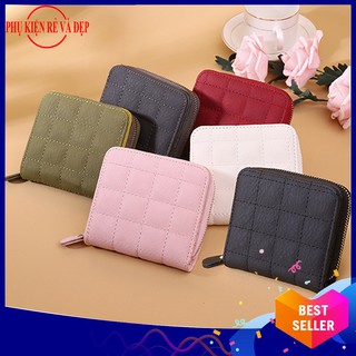 [6 MÀU] Ví nữ Mini Cầm tay Kẻ Ô phong cách Hàn Quốc Siêu Đẹp Giá Rẻ