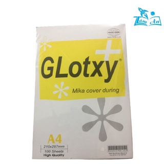 Bìa kính Glotxy Mika A4- Bìa bóng kính A4 LOẠI ĐẸP 100 tờ
