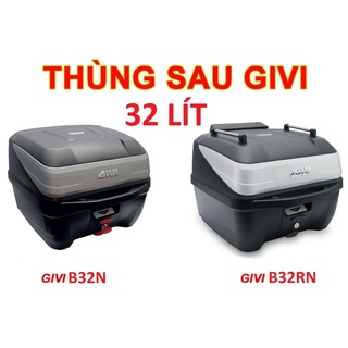 THÙNG SAU GIVI 32 LÍT B32NB B32N B32N-ADV VIỀN ĐEN SANG TRỌNG LƯỚI RÀNG ĐỒ TỰA LƯNG HÀNG CHÍNH HÃNG BH 2 NĂM