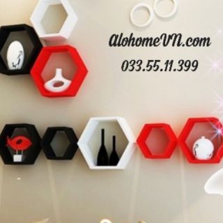 Bộ 3 hình lục giác (tự chọn màu) gỗ lõi xanh chống ẩm dày 17mm