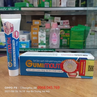 Gel GUMIMOUTH tuýp 15g làm sạch miệng và kháng khuẩn, khử mùi hôi miệng