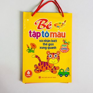 Sách – Bé Tập Tô Màu và Nhận Biết Thế Giới Xung Quanh – túi 6 cuốn