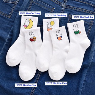 Combo 5 đôi [ Vớ nữ ] tất nữ cổ cao họa tiết thỏ ngộ nghĩnh TN72 cute