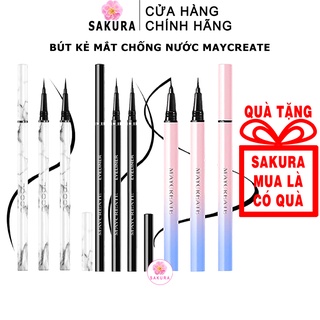 Kẻ mắt nước EYELINER MAYCREATE Bút kẻ mắt nước nhanh khô không thấm nước đa năng nội địa trung SAKURA HY003