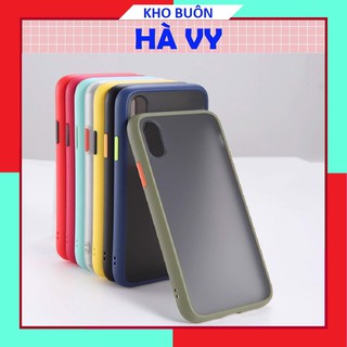 Ốp lưng iPhone 6/6 Plus 7/7 Plus/8 Plus/ X/ XS/ XS Max/ XR/ 11/ 11 Pro/11 ProMax chống sốc ốp nhám mờ viền màu