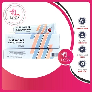[Auth-Có sỉ] Tretinoin Vitacid 0.05% - kem giảm mụn và trẻ hóa da